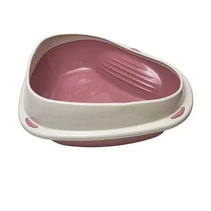 Bac à litière d’angle pour Chat Rose | Gris | Bleu Ciel | Vert miniature 3