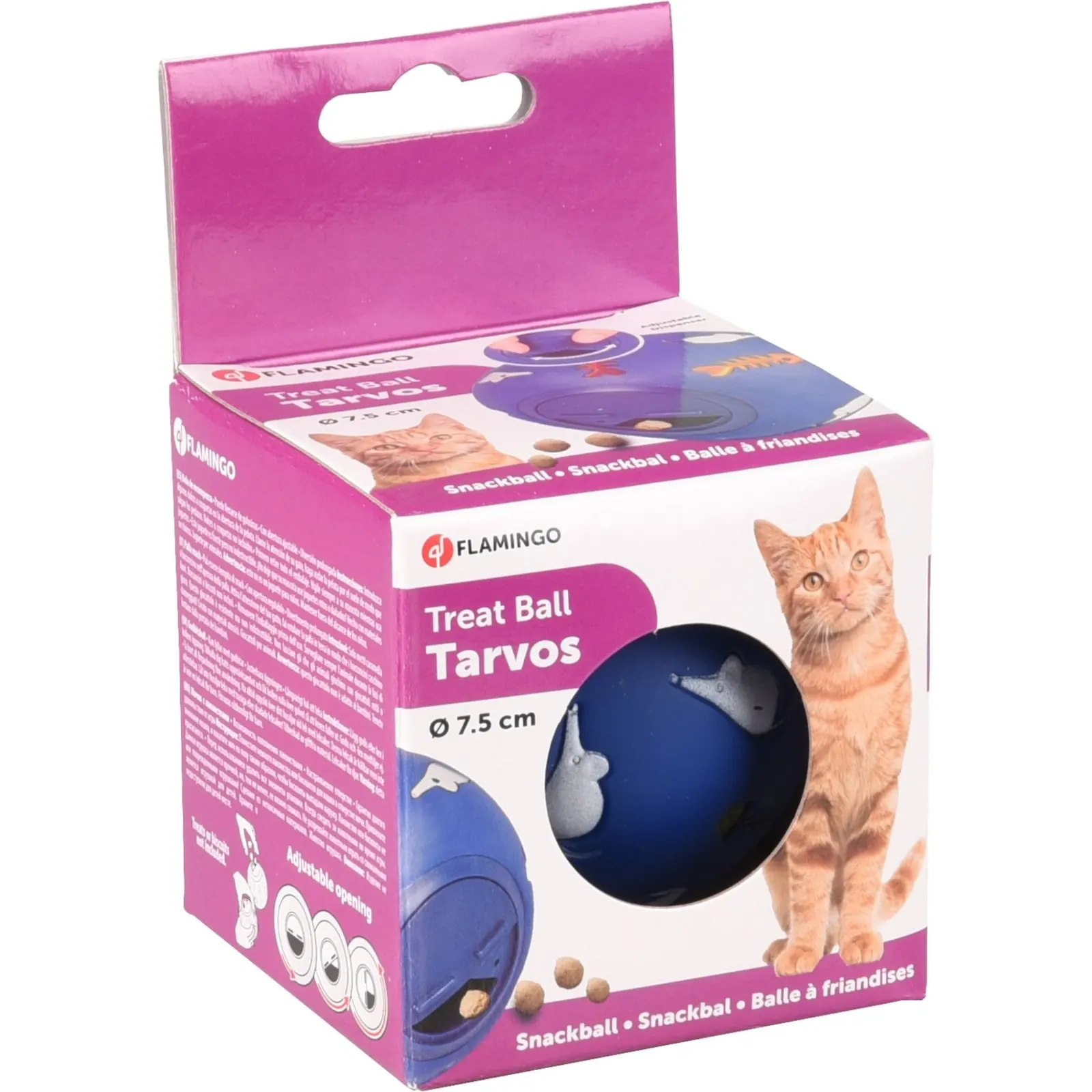 Balle à friandises Tarvos Bleu foncé pour Chat Flamingo miniature 2