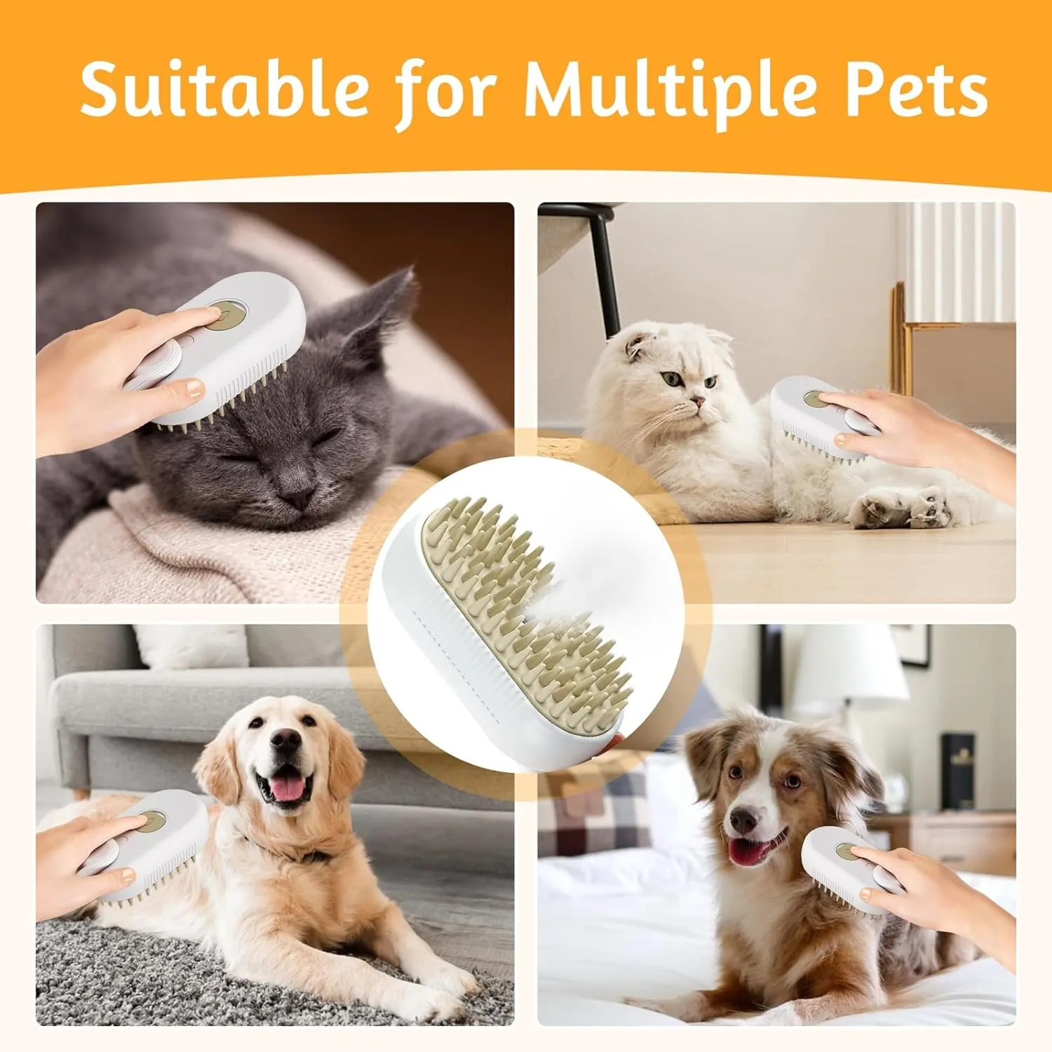 Brosse à Vapeur Electrique avec Poignet pour Chat et Chien miniature 4