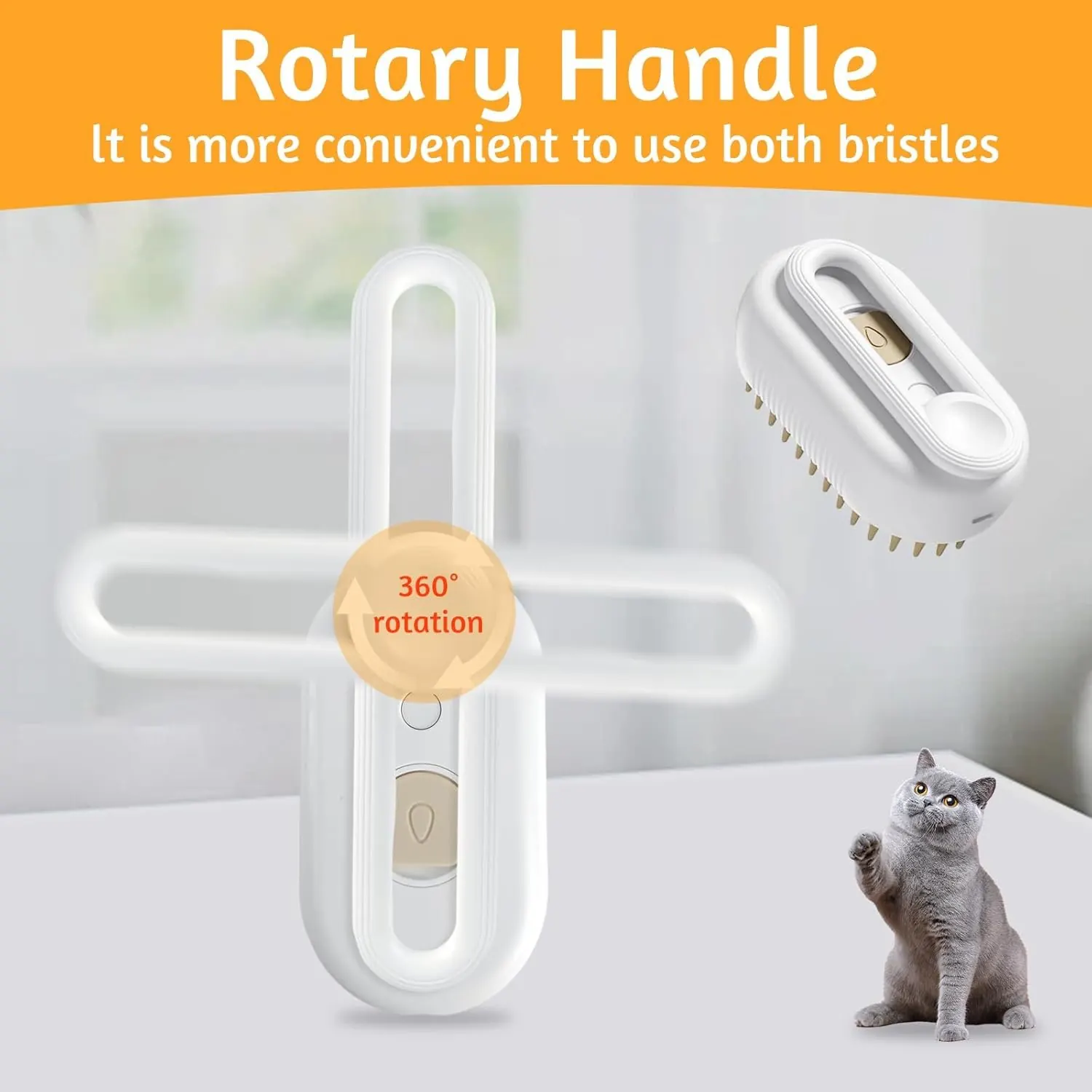 Brosse à Vapeur Electrique avec Poignet pour Chat et Chien miniature 5