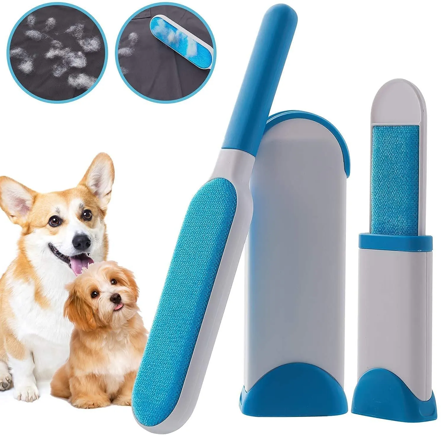 Brosse double face pour enlever les poils d’animaux miniature 2