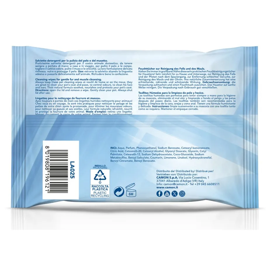Lingettes nettoyantes parfumées au bois blanc (40 pcs) – Camon miniature 2