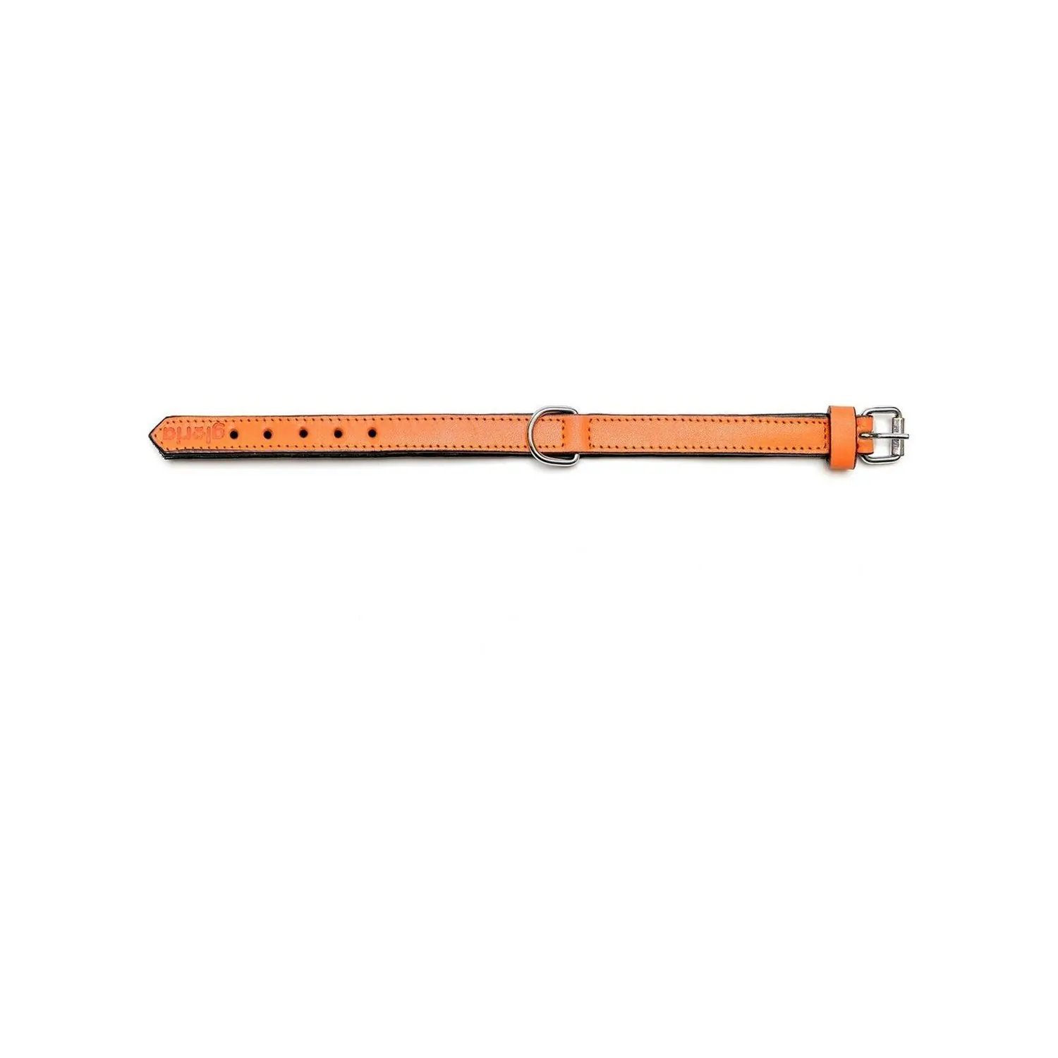 Collier en Cuir Rembourré Orange (Tailles 40cm | 45cm | 50cm) miniature 2
