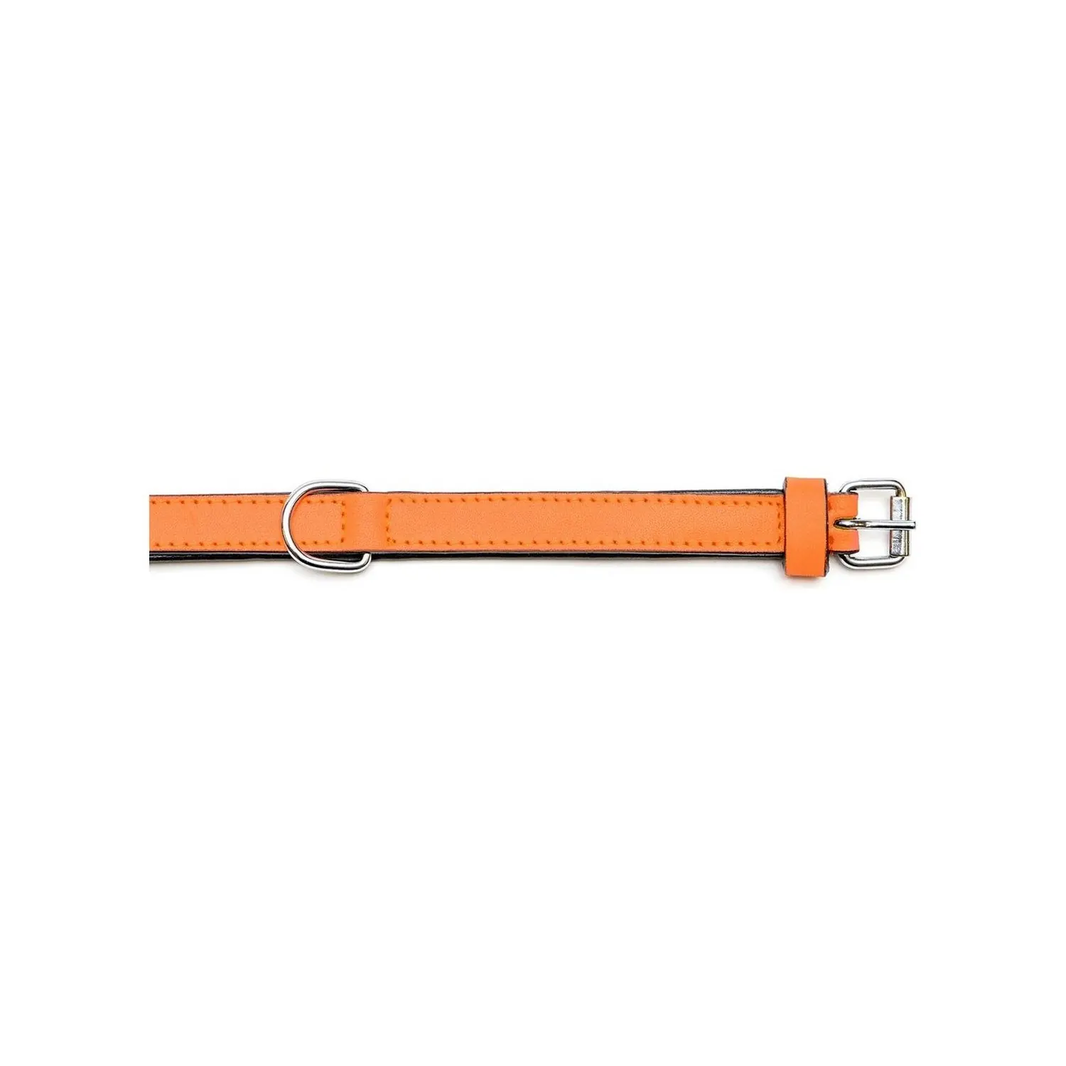 Collier en Cuir Rembourré Orange (Tailles 40cm | 45cm | 50cm) miniature 3