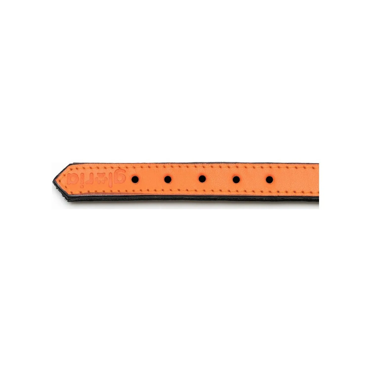Collier en Cuir Rembourré Orange (Tailles 40cm | 45cm | 50cm) miniature 5
