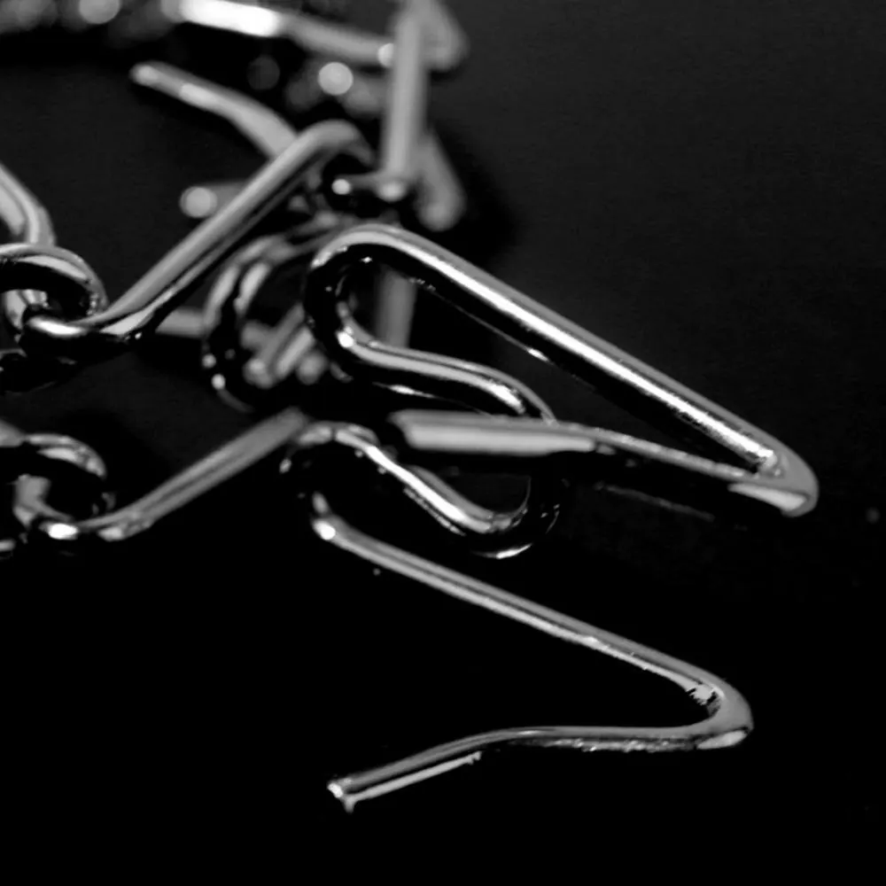 Collier étrangleur à dents ajustable en acier inoxydable miniature 4