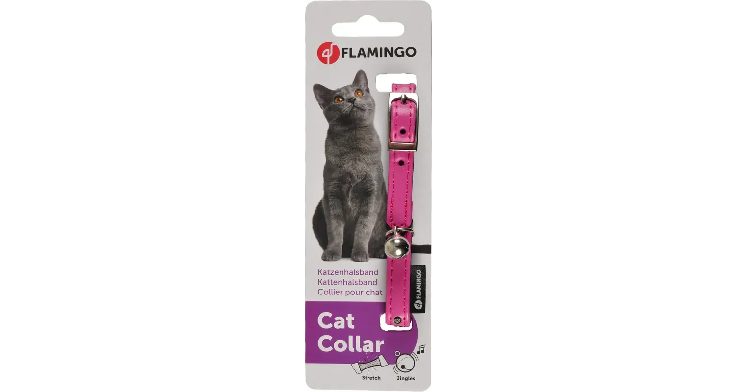 Collier Flamingo Chat avec Strass Rose miniature 2