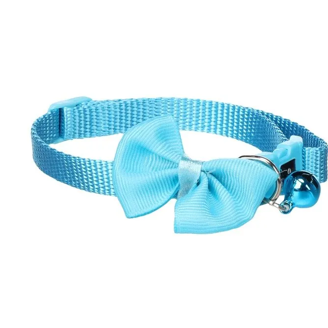 Collier Flamingo Chat avec Noeud Uby Bleu miniature 2