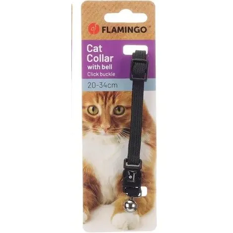 Collier Flamingo Chat Libero Noir miniature 2