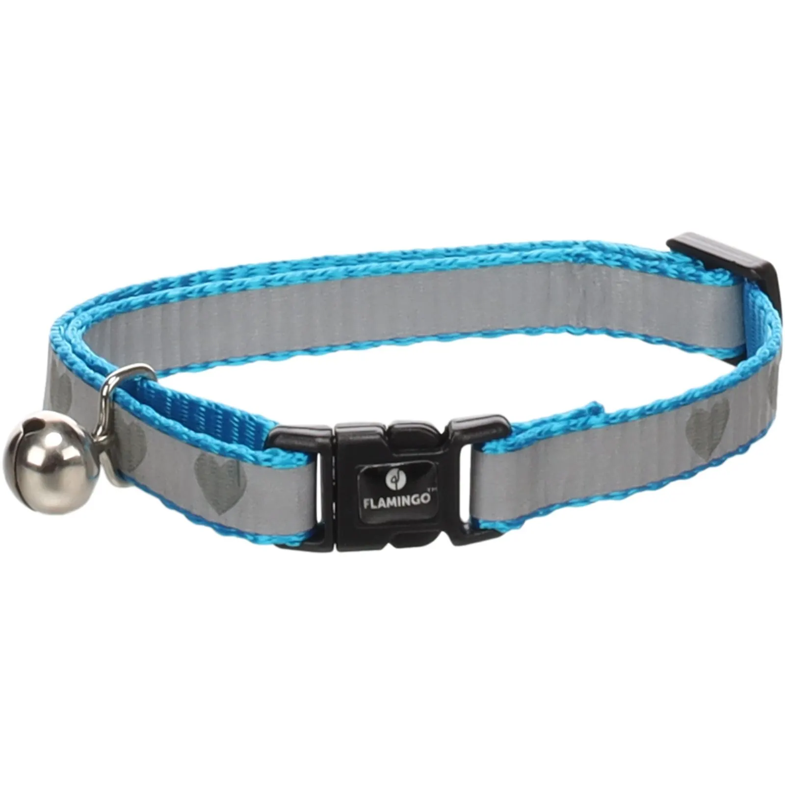 Collier Flamingo Chat Minx Bleu miniature 2