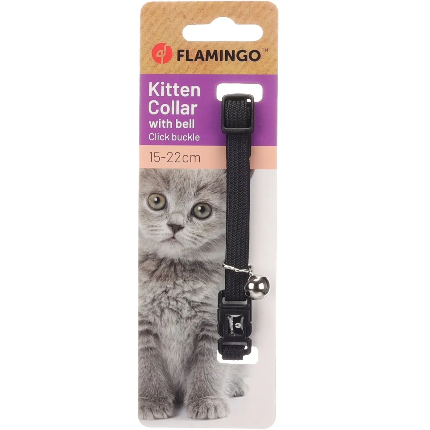 Collier Flamingo Chaton Libero Noir miniature 2