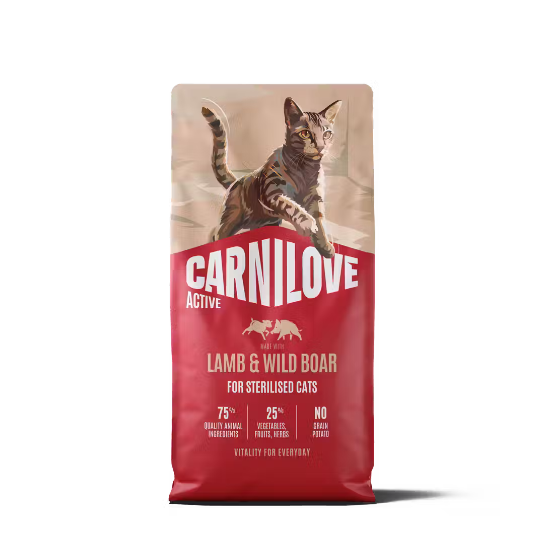 Croquettes Active à l’Agneau & au Sanglier pour Chats Stérilisés