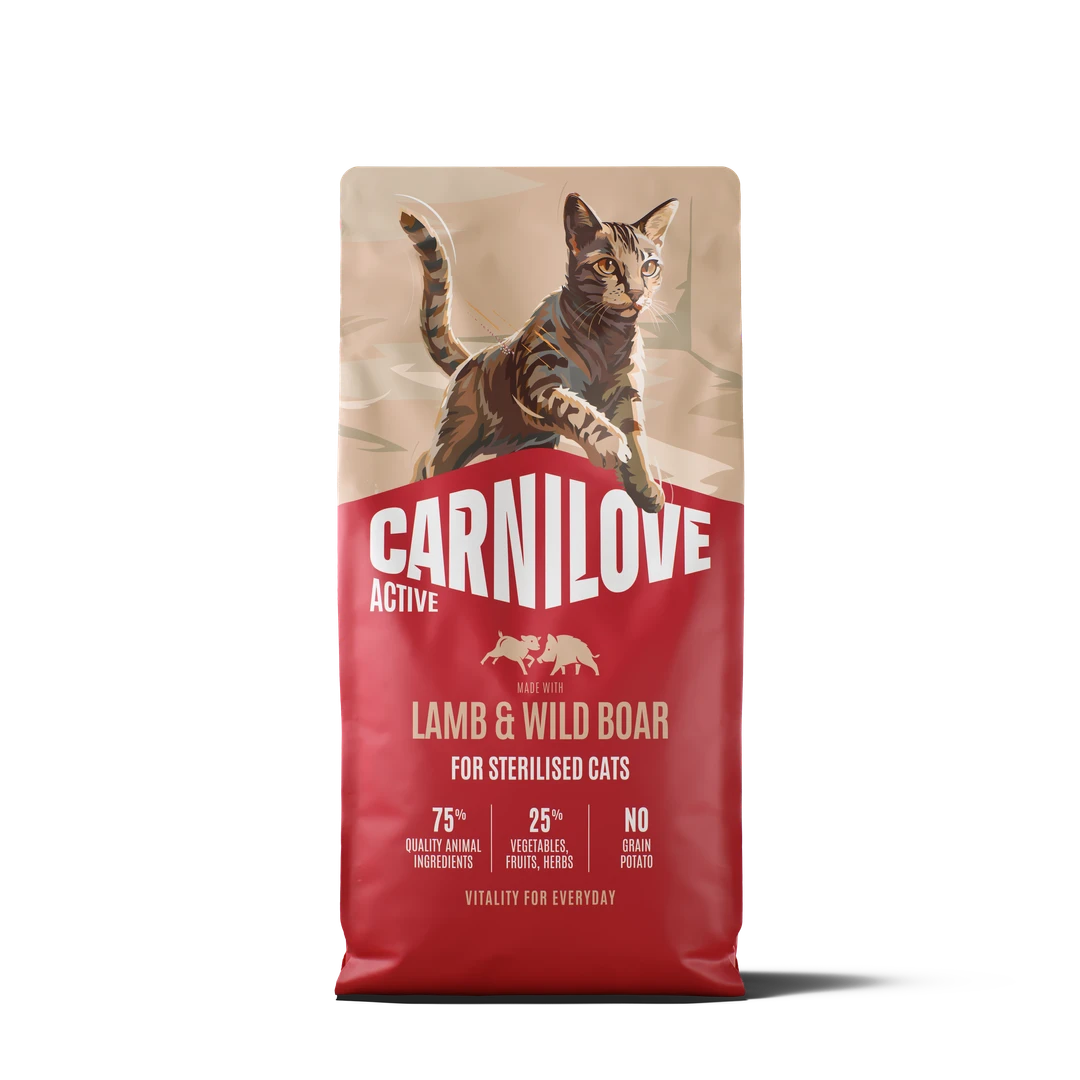 Croquettes Active à l’Agneau & au Sanglier pour Chats Stérilisés
