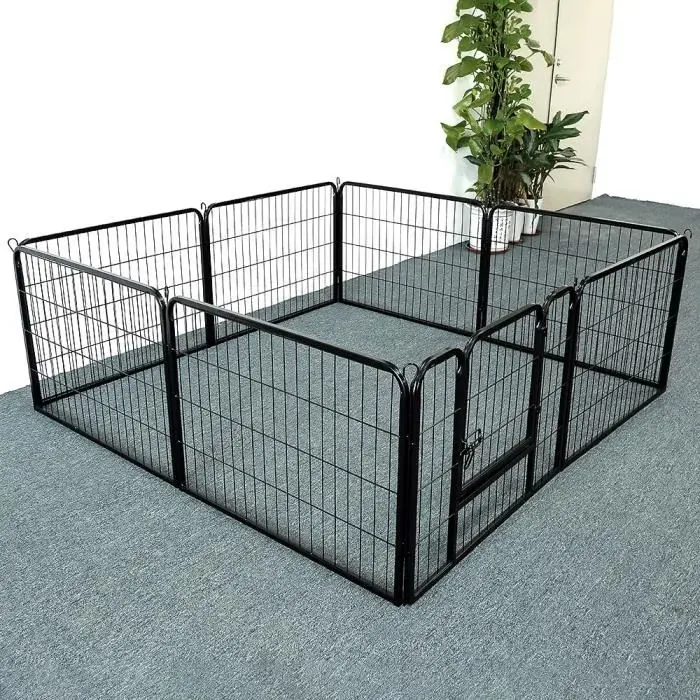 Enclos pour chien 80cm*60cm 8 parts miniature 3