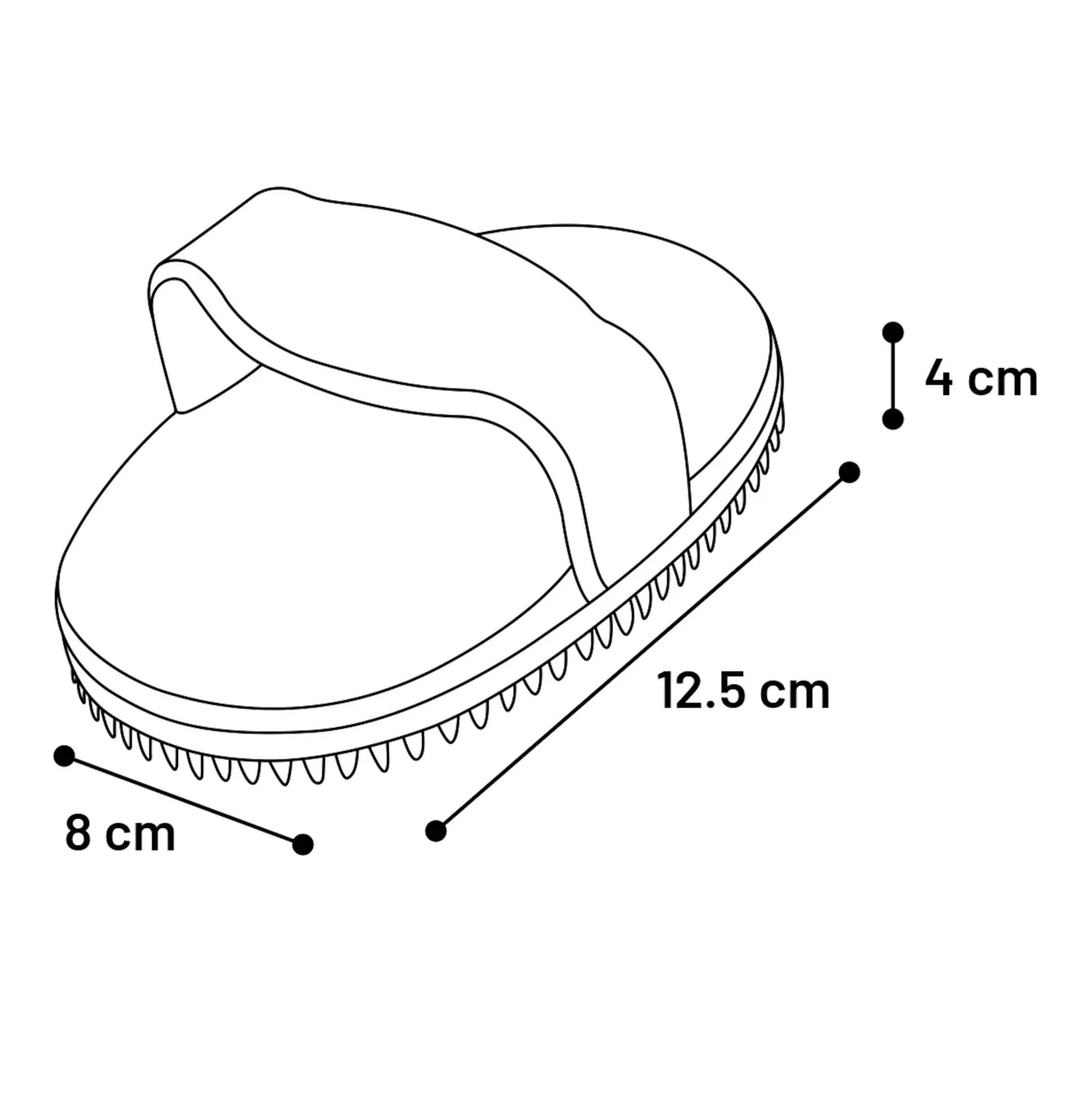 Brosse en caoutchouc 12.5cm L x 8cm l x 4cm H – Flamingo miniature 3