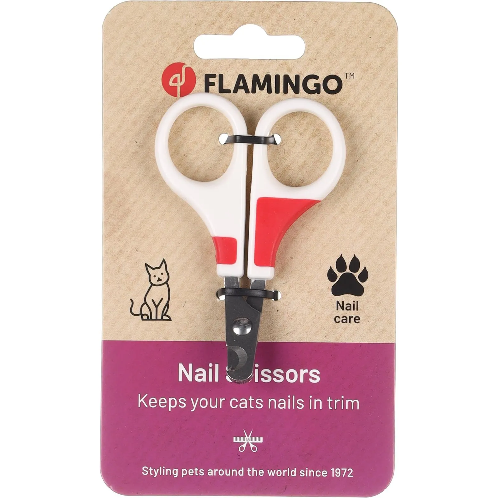 Ciseaux à Ongles Flamingo (Fausto) : Rouge | Blanc miniature 3
