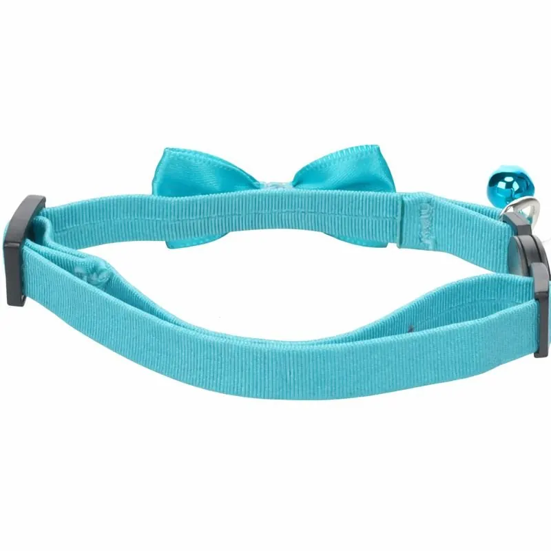 Collier Flamingo Chat avec Noeud Castor Turquoise miniature 2