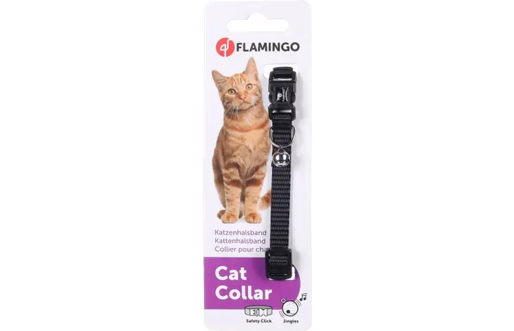 Collier Flamingo Chat Ziggi Noir miniature 3