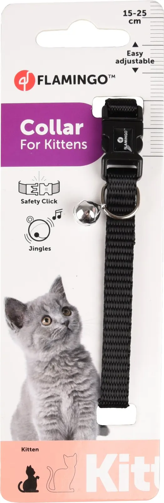 Collier Flamingo Chaton Ziggi Noir miniature 2