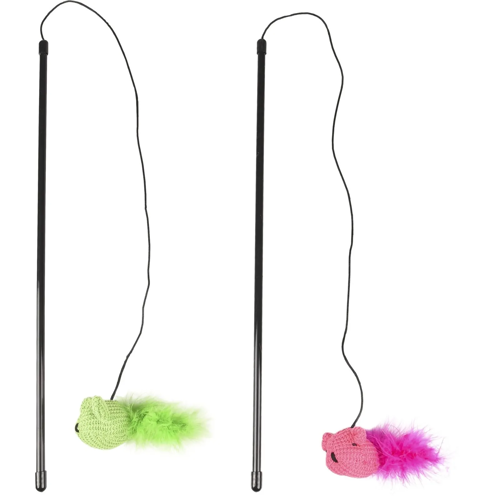 Jouet Flamingo Chat Vera Canne à pêche avec Souris (Vert | Rose) miniature 4