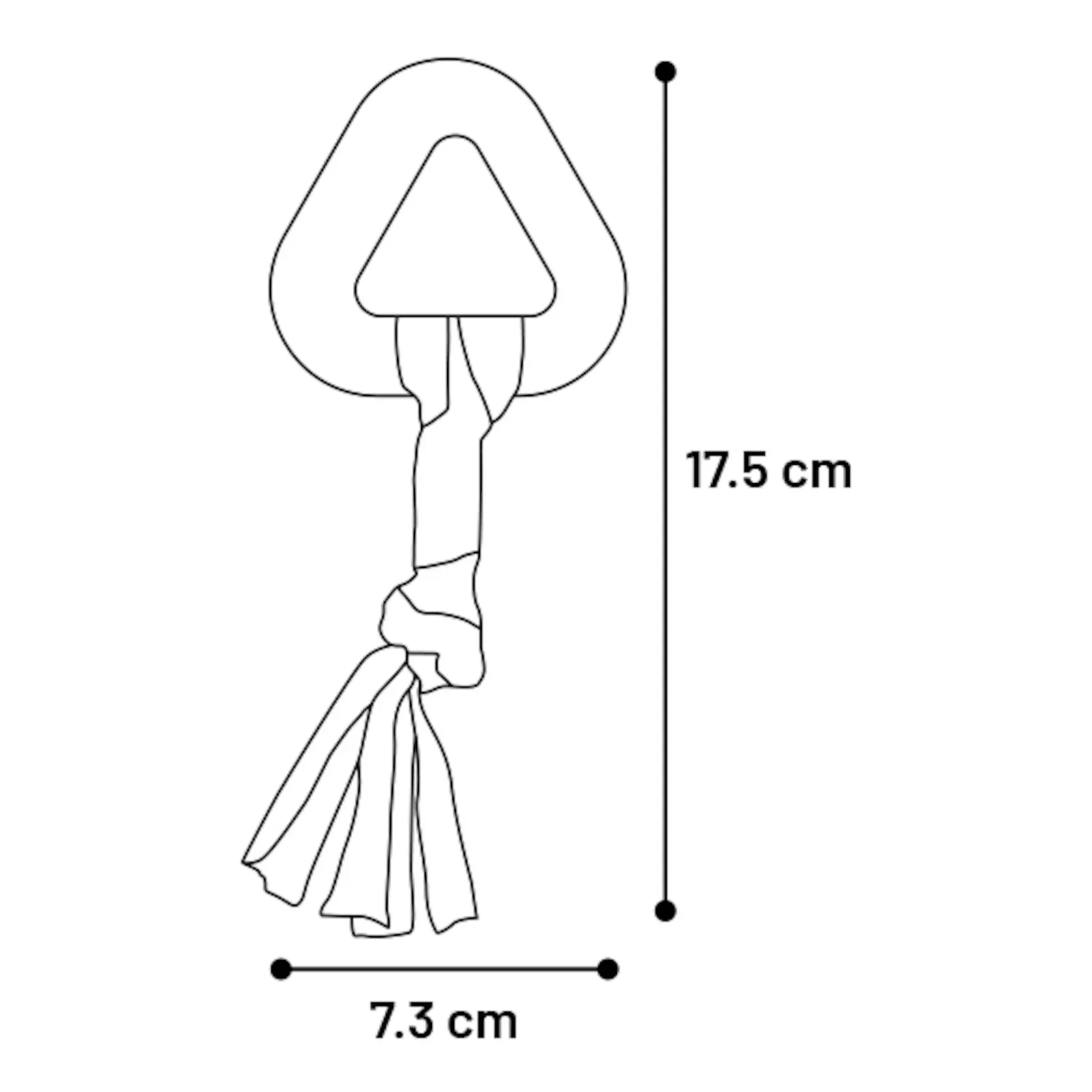 Flamingo Jouet Pour Chien Bunty Triangle Taupe miniature 3