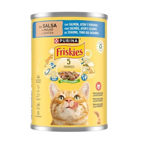 Friskies au Saumon et au Thon en Sauce - Pâtée Humide pour Chat Adulte - 400g