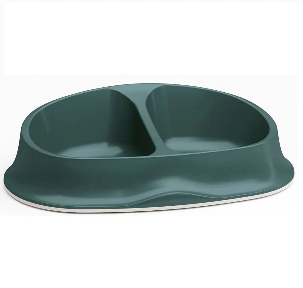 Gamelle Chic Double (Marron et vert) miniature 3