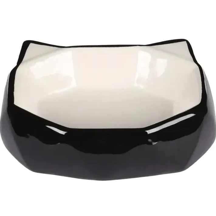 Gamelle Pour La Nourriture et L’eau Kubo Noir et Blanc 180ml miniature 3