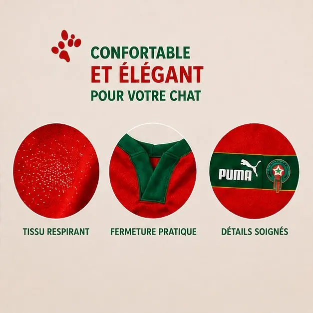 Gi et Equipe Nationa e du Maroc Pour Chat ( X ) miniature 3