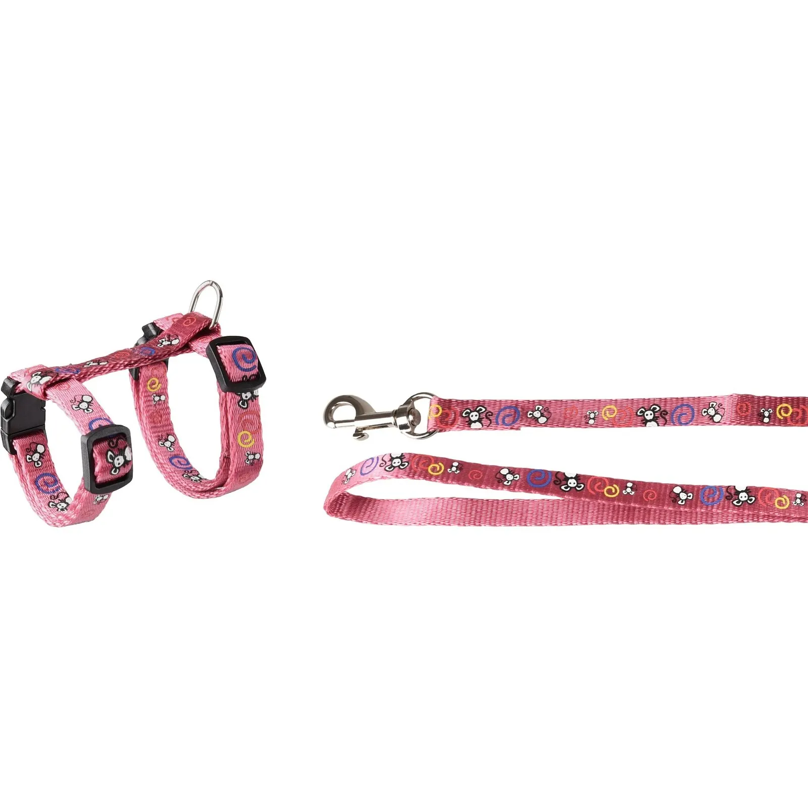 Harnais avec laisse Flamingo Chaton Topo Rose miniature 2