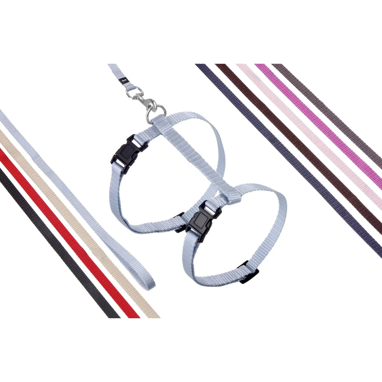 Harnais avec laisse Flamingo Ziggi Noir miniature 3