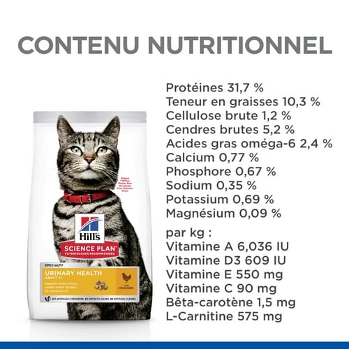 Hill’s Science Plan URINARY HEALTH Aliment pour Chat Adulte au poulet (3kg) miniature 3