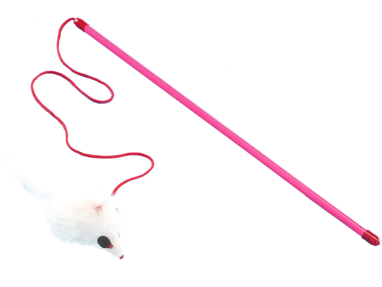 Jouet chat Canne à Pêche avec souris blanche 45cm miniature 2