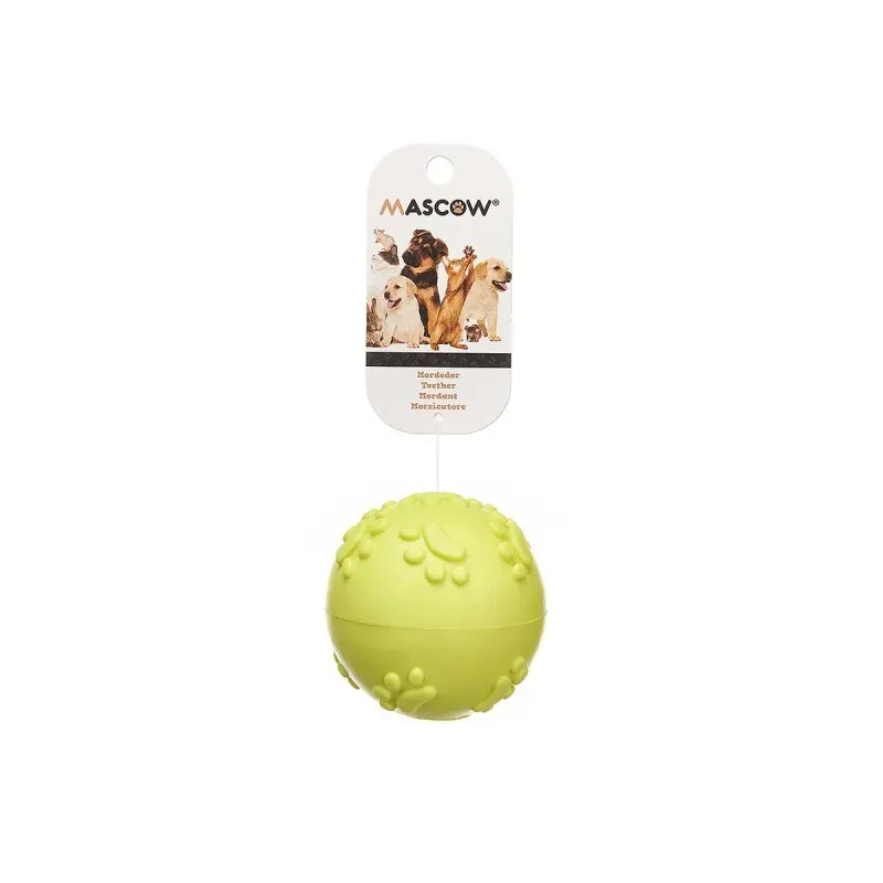 Jouet Chien et Chat Mascow Boule de Silicone Motif Empreinte ø 5,5cm miniature 2
