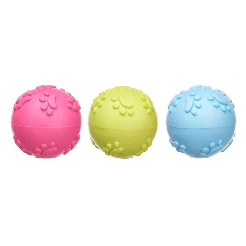 Jouet Chien et Chat Mascow Boule de Silicone Motif Empreinte ø 5,5cm miniature 3
