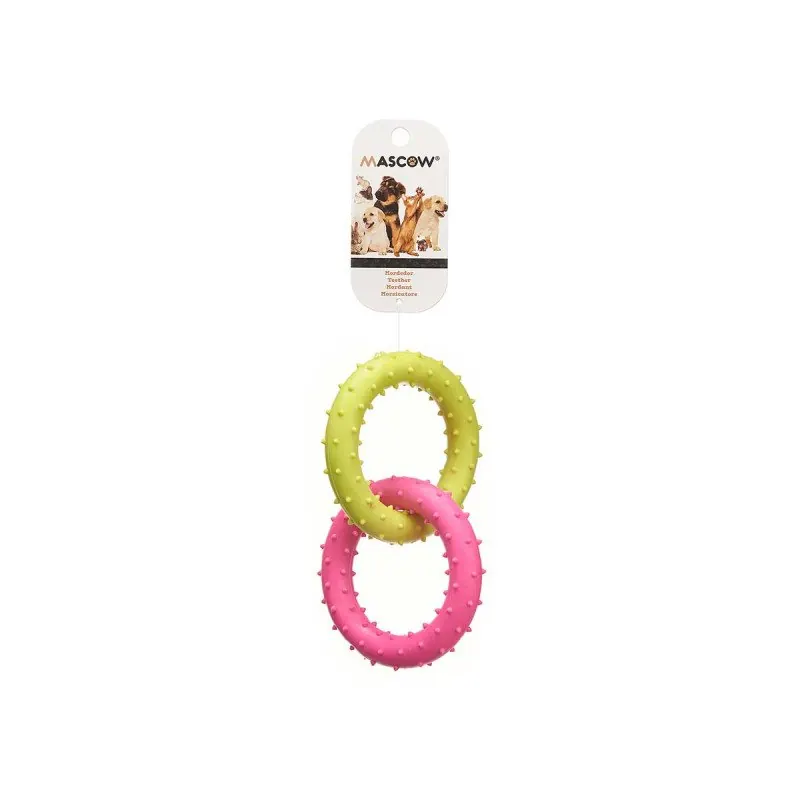 Jouet Chien et Chat Mascow 2 Anneaux en Silicone ø 8cm miniature 3