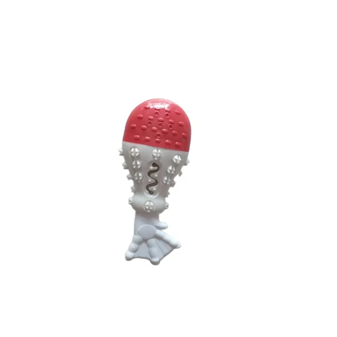 Jouet en Caoutchouc Sous Forme de Cuisse de Poulet (Bleu | Rouge) miniature 2
