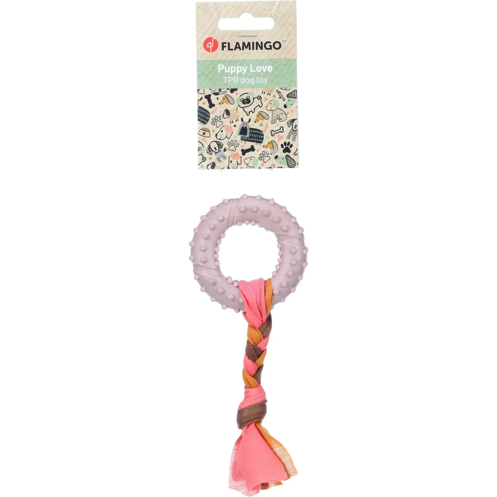 Flamingo Jouet Pour Chien Bunty Anneau Taupe miniature 2
