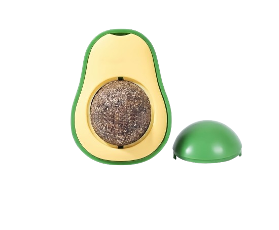 Jouet rotatif avec boule de catnip avocat pour chat