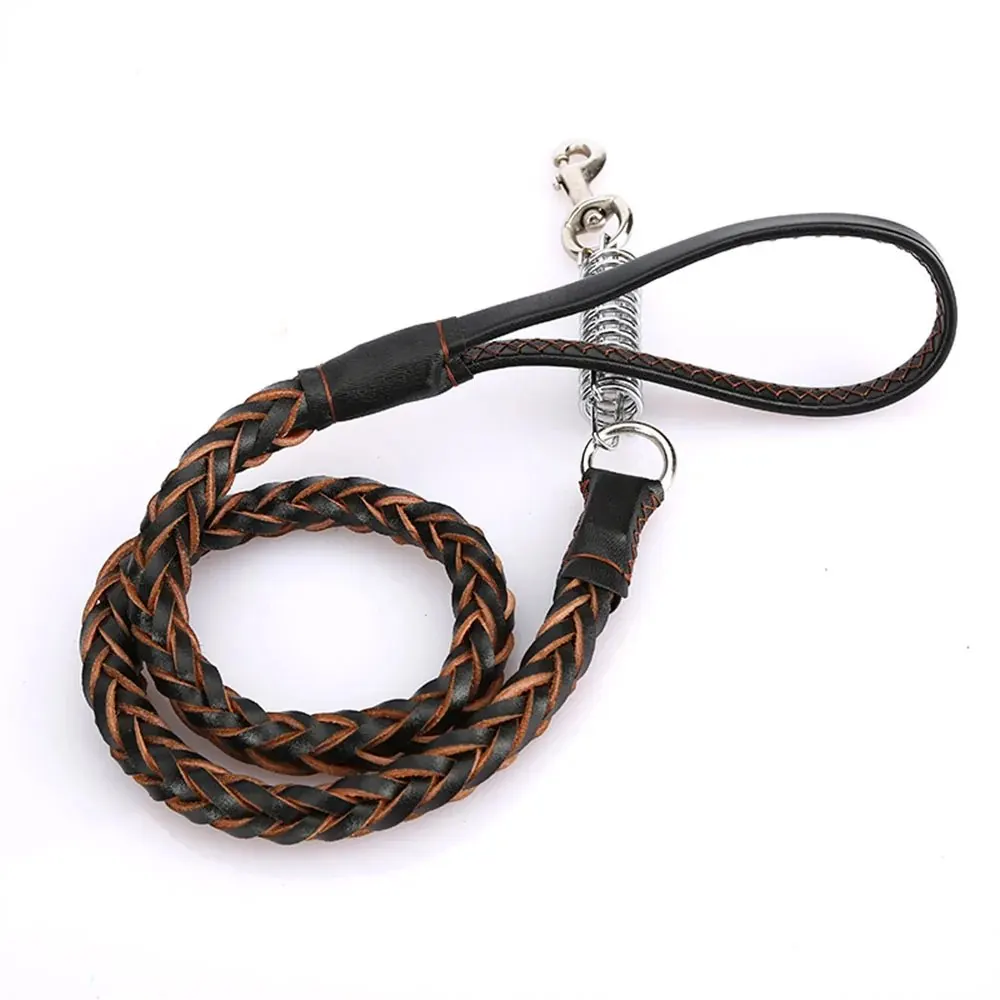 Laisse en Cuir avec Ressort pour Grand Chien (1.2m) miniature 2