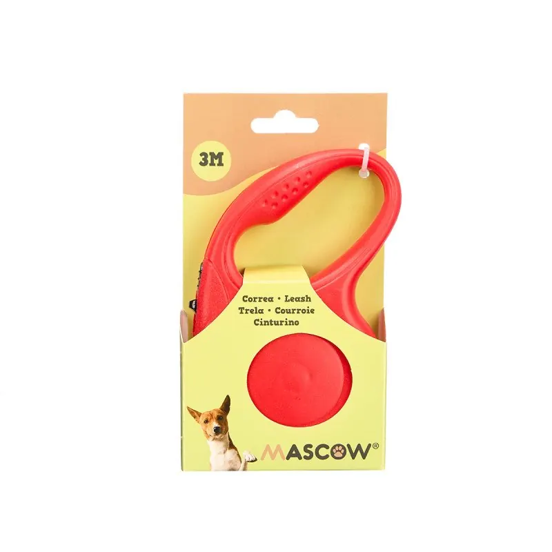 Laisse Retractable Mascow 3m (Rouge | Bleu | Noir) miniature 2