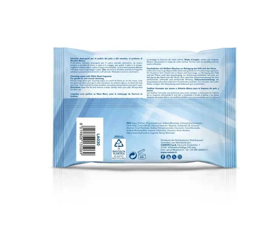 Lingettes au musc blanc (40 pcs) – Camon miniature 2