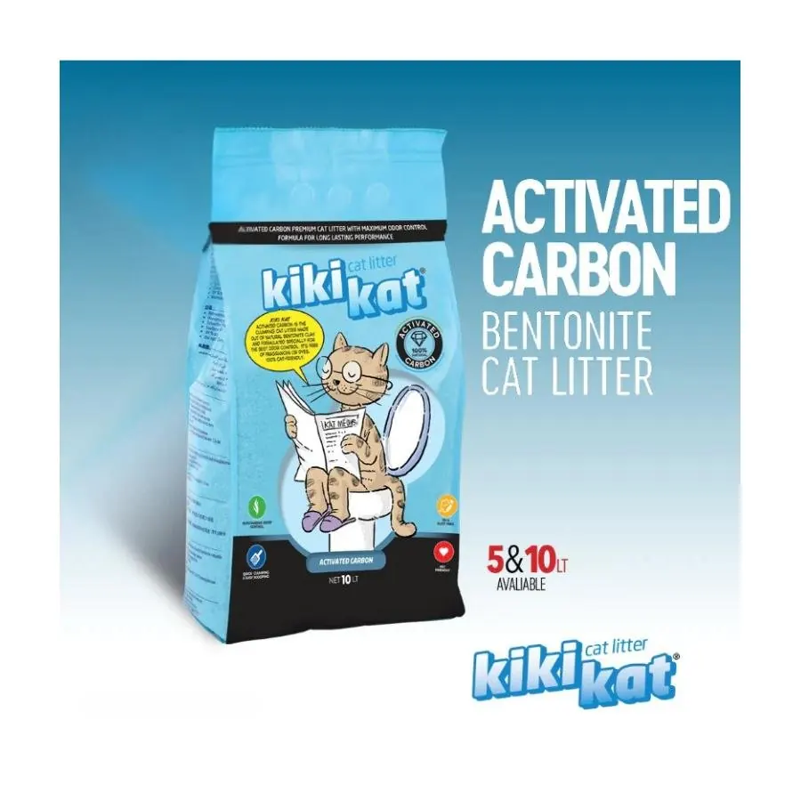 Litière agglomérante et absorbante KiKiKat Activated Carbon (5L | 10L) miniature 2