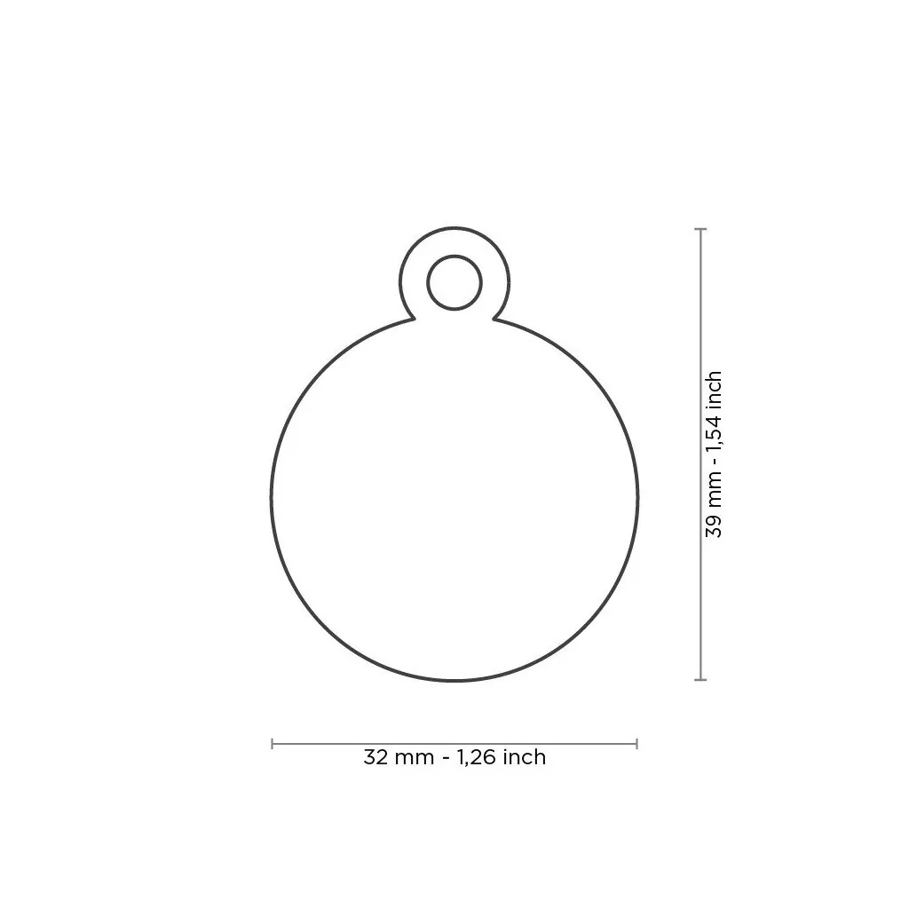 Médaille Basic Cercle Grand en Laiton Chromé miniature 2