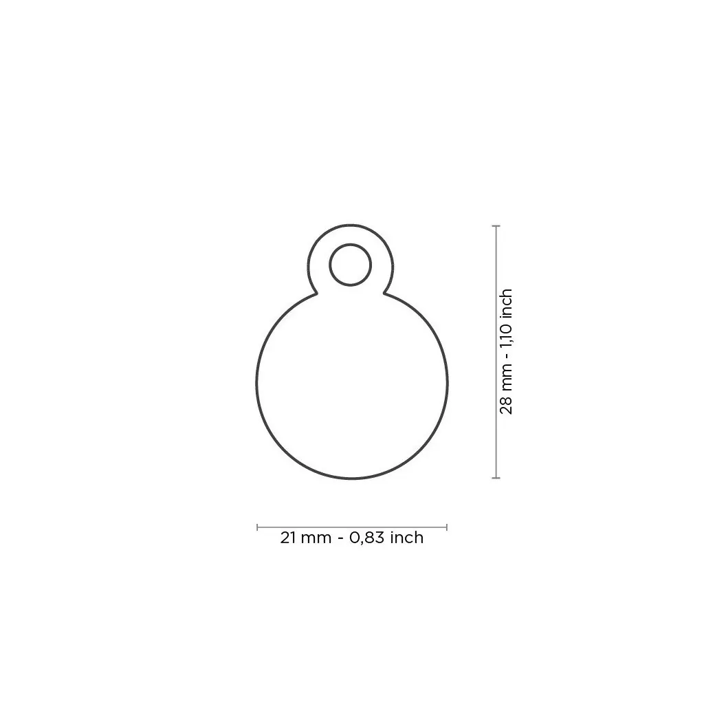 Médaille Basic Cercle Petit en Laiton Doré miniature 2