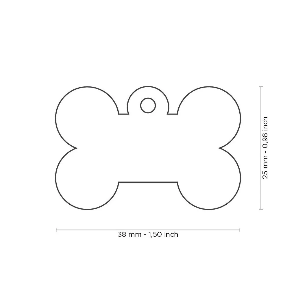 Médaille Basic Os Grand Noir en Aluminium miniature 3