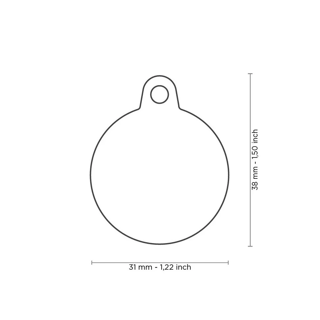 Médaille Cercle Aluminium Noir Gomme Bleu miniature 2