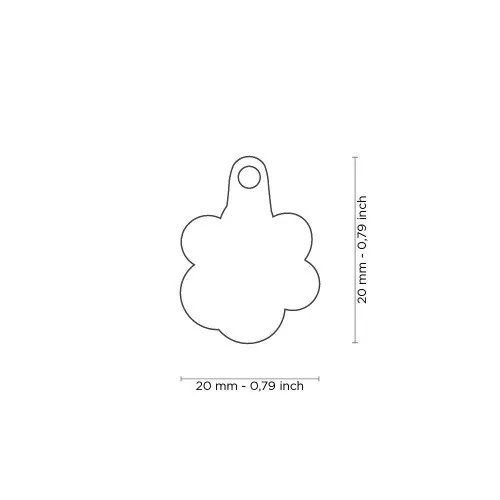 Médaille Shine Patte Glitter Gris miniature 2