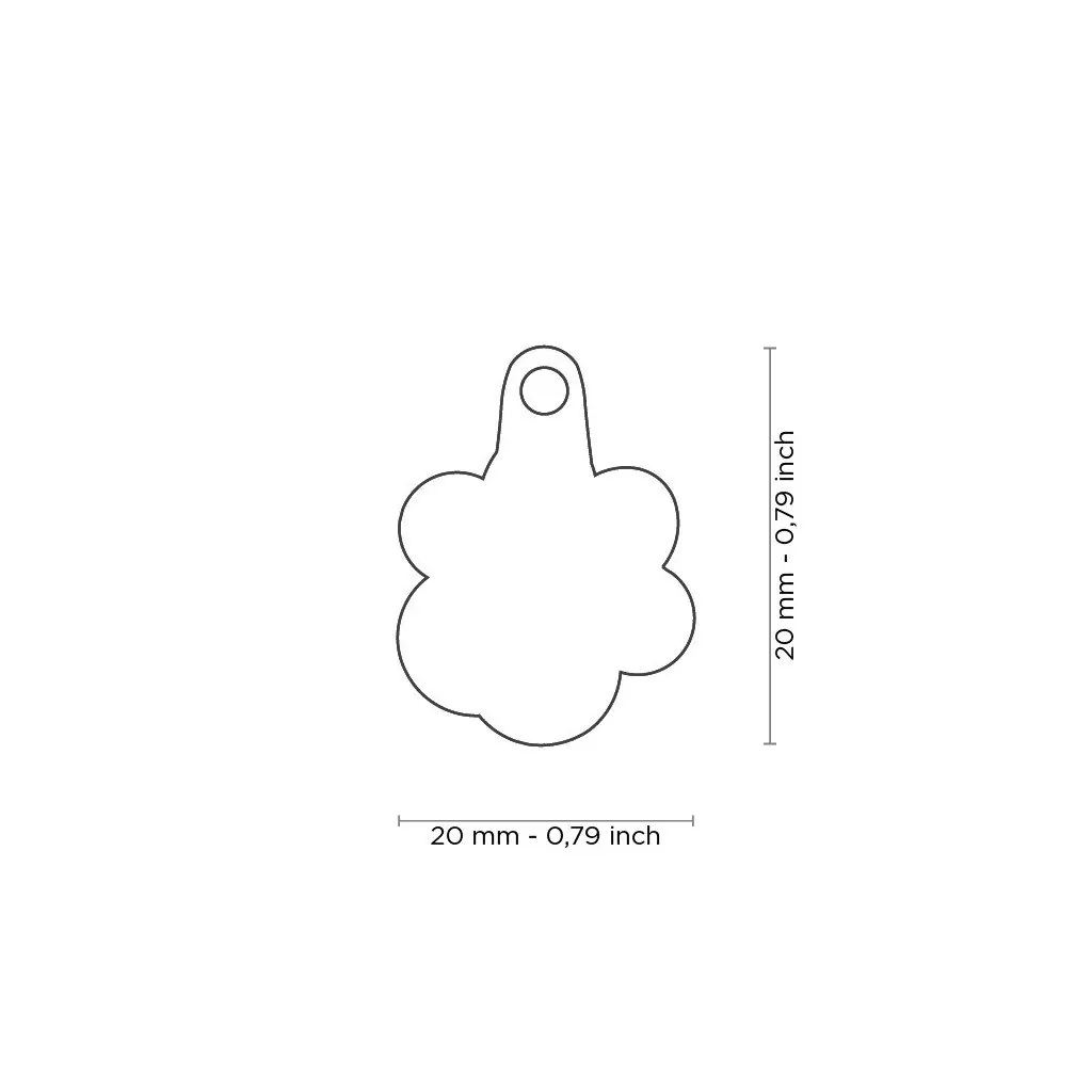 Médaille Shine Patte Glitter Rose miniature 3