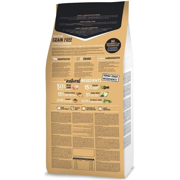 Ownat Grain Free Hypoallergenic Agneau 12kg miniature 2